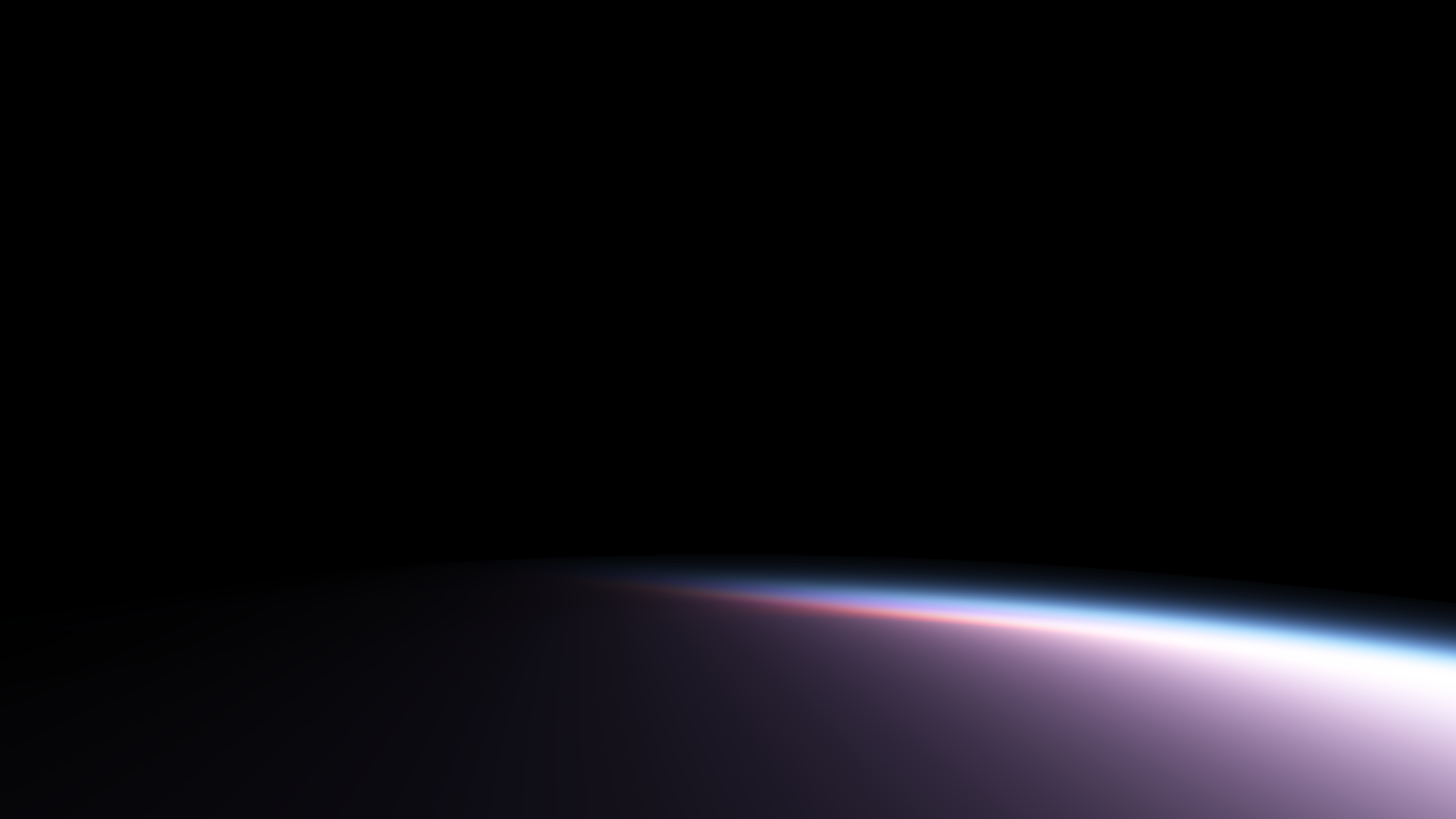 Hillaire's atmosphere, viewed from orbit, before sunrise