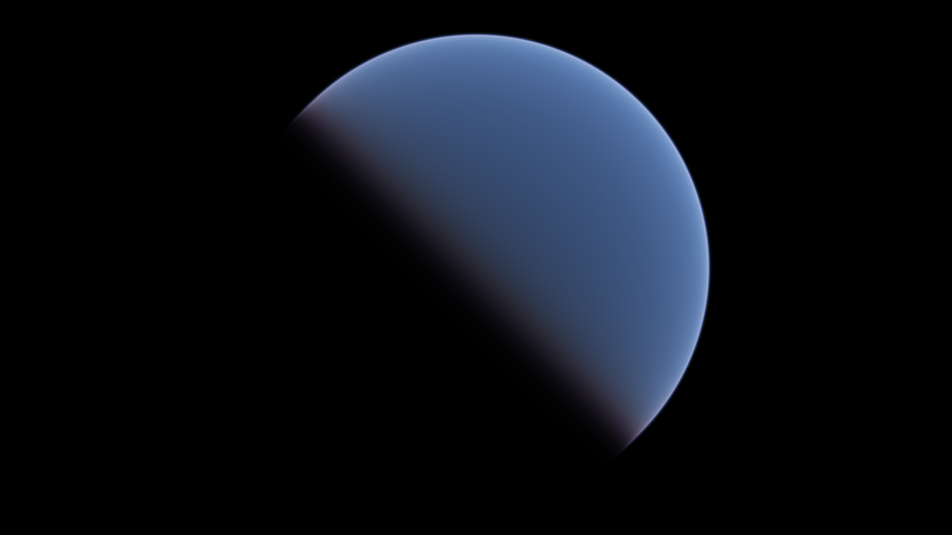 Hillaire's atmosphere viewed from space